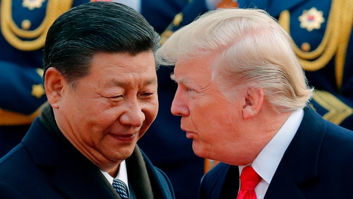 Xi Jinping and Donald Trump at a meeting in 2017